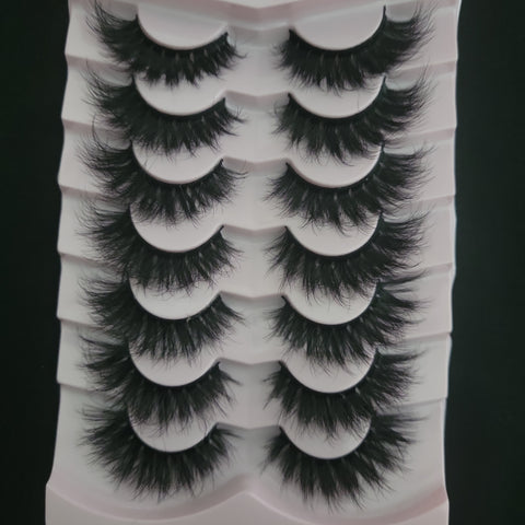 Creamy Gummies 58's - 7 Pairs of Reusable Cat Wing Style False Eyelashes