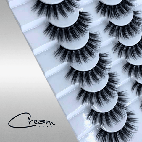 Creamy 3Ds B06 - 8 Pairs of Fab 18mm 3D Lashes